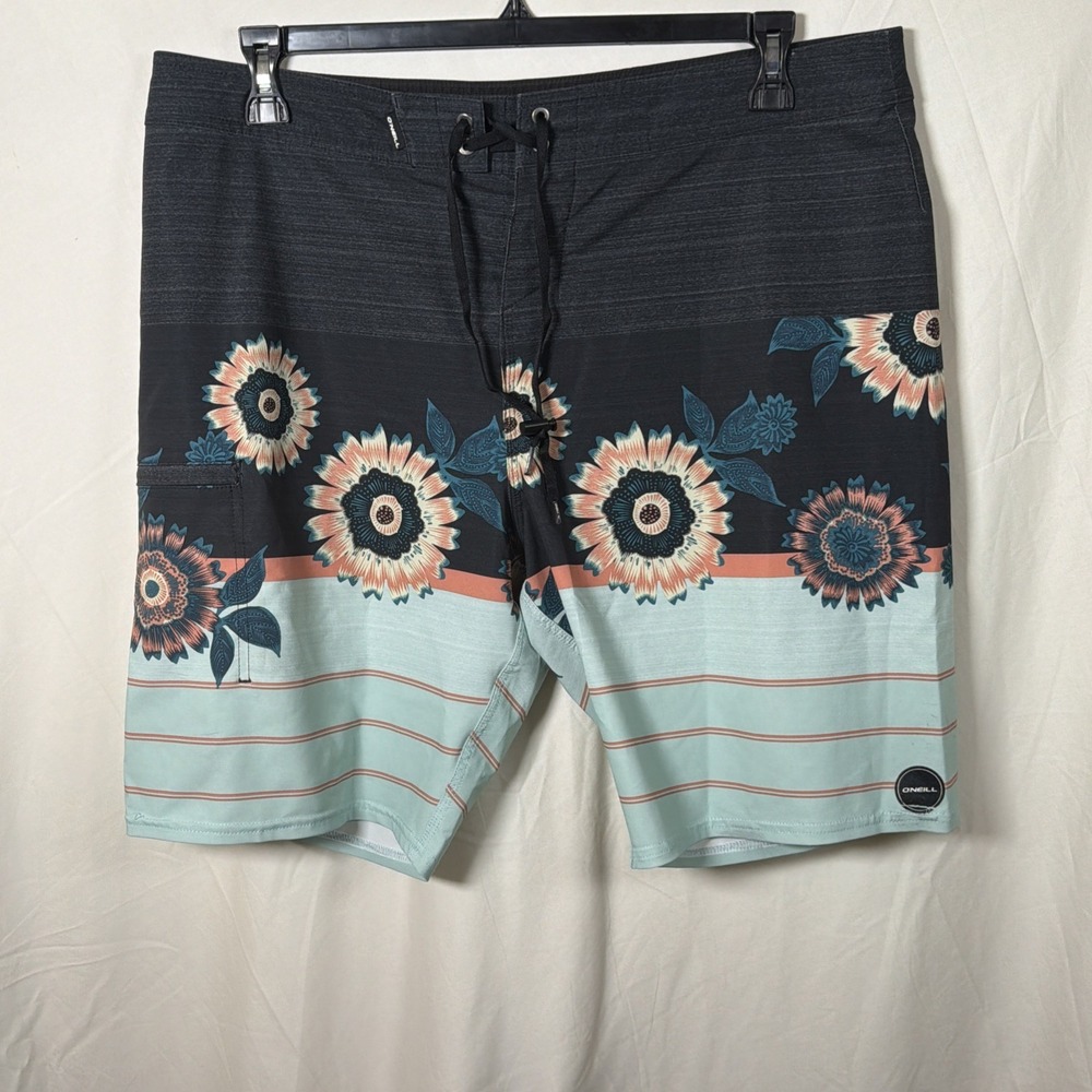 O'Neill Hyperfreak Board Shorts Mens 36 Floral Surf Swim Trunks‎